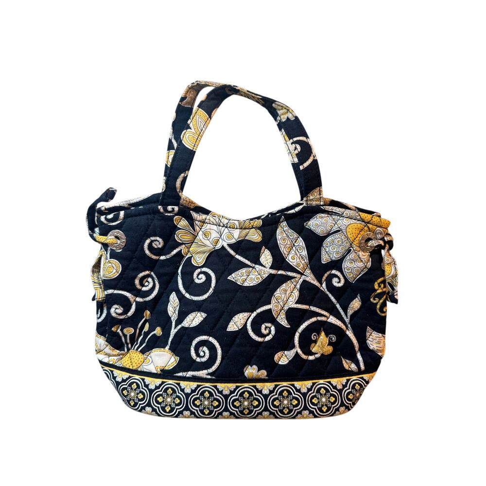 Vera Bradley Retired Yellow Bird Pattern Small Bucket Bag